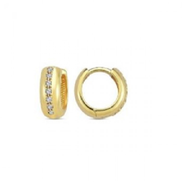 14 K Gold Zircon stone Earring 2,49 gr 