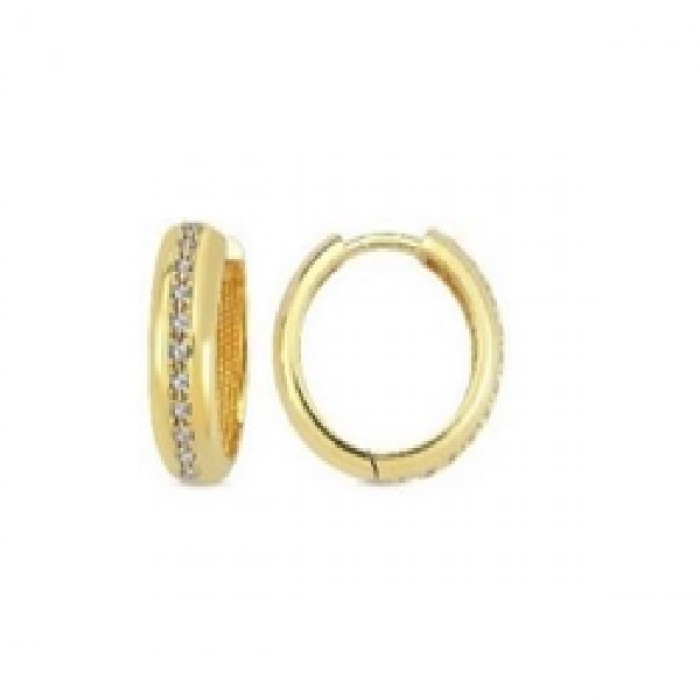 14 K Gold Zircon stone Earring 3,48 gr 