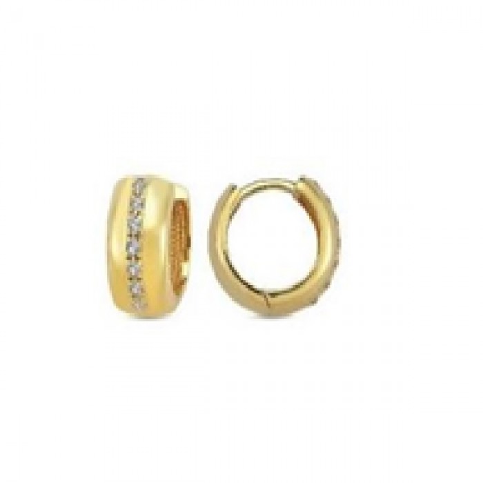 14 K Gold Zircon stone Earring 2,73 gr 