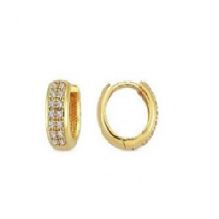 14 K Gold Zircon stone Earring 2,44 gr 