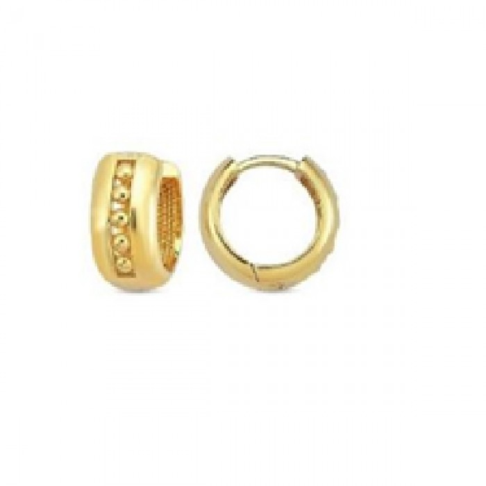14 K Gold Zircon stone Earring 2,73 gr 