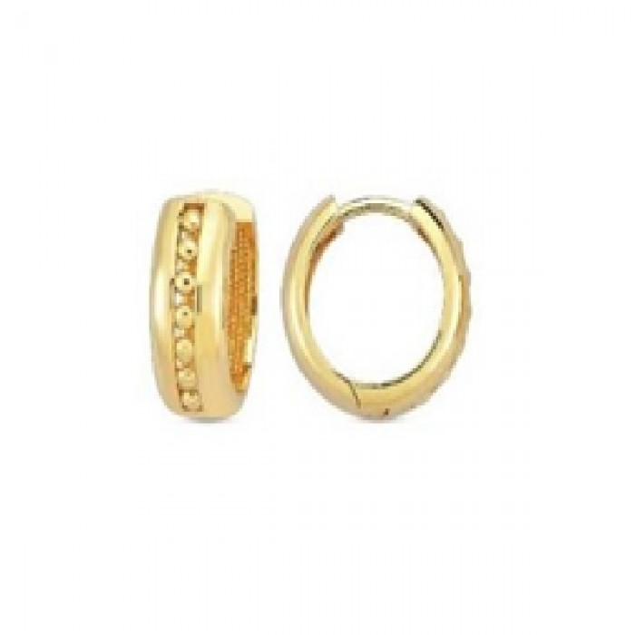 14 K Gold Zircon stone Earring 3,55 gr 