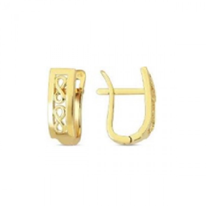 14 K Gold Zircon stone Earring 2,59 gr 