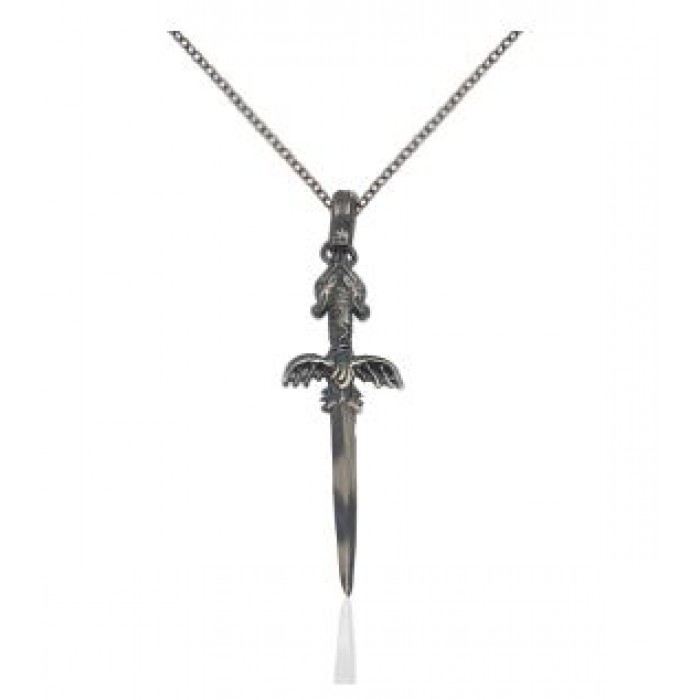 Knight's Sword Silver Necklace