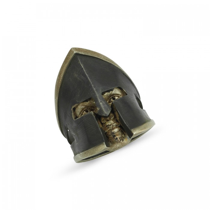 Helmeted Warrior Silver Ring