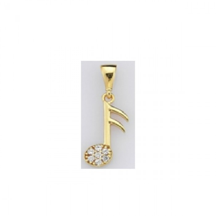  14K Gold Zircon stone Pendant 0,62 gr 