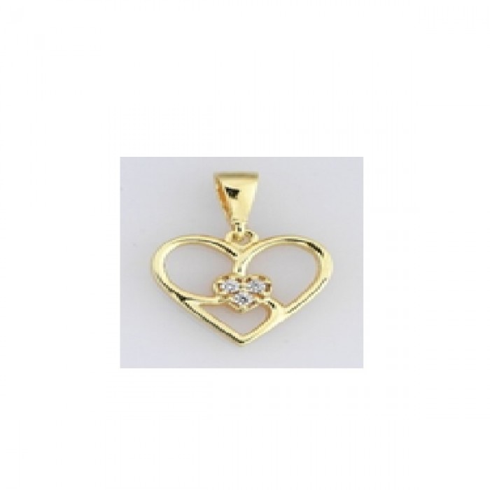  14K Gold Zircon stone Pendant 0,79 gr 