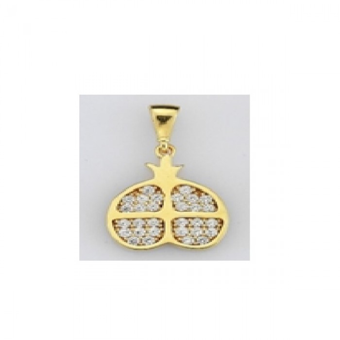  14K Gold Zircon stone Pendant 1,43 gr 