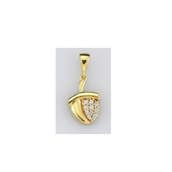  14K Gold Zircon stone Pendant 0,79 gr 