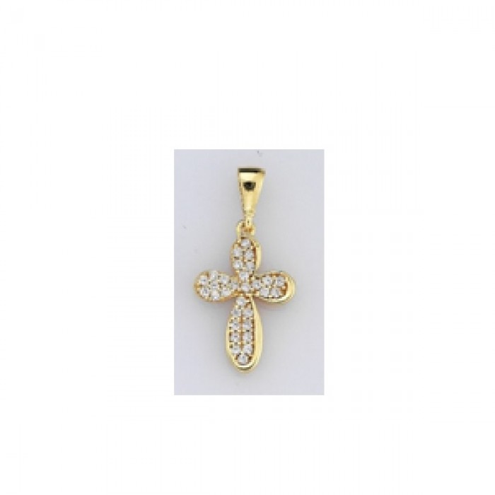  14K Gold Zircon stone Pendant 1,2 gr 