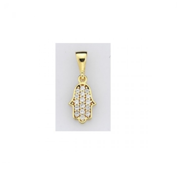  14K Gold Zircon stone Pendant 0,57 gr 