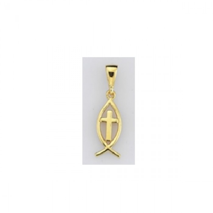  14K Gold Zircon stone Pendant 0,63 gr 