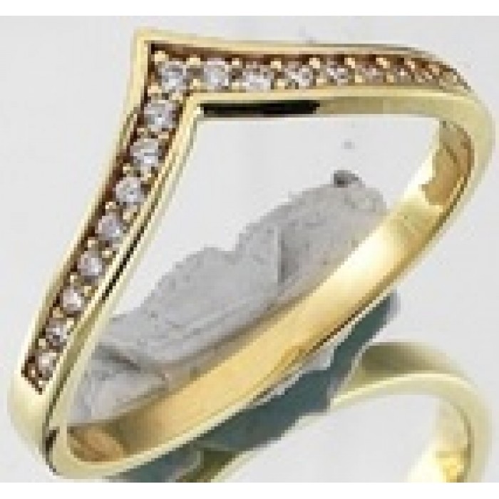  14K Gold Zircon stone Ring 1,71 gr 