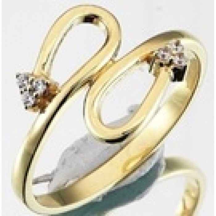  14K Gold Zircon stone Ring 2,01 gr 