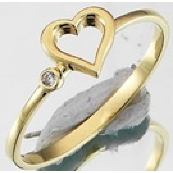  14K Gold Zircon stone Ring 1,13 gr 