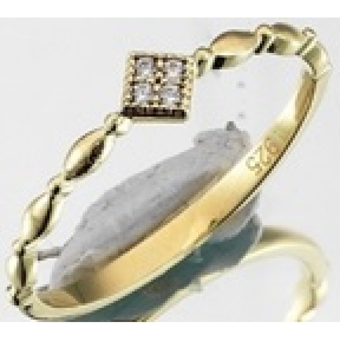  14K Gold Zircon stone Ring 1,12 gr 