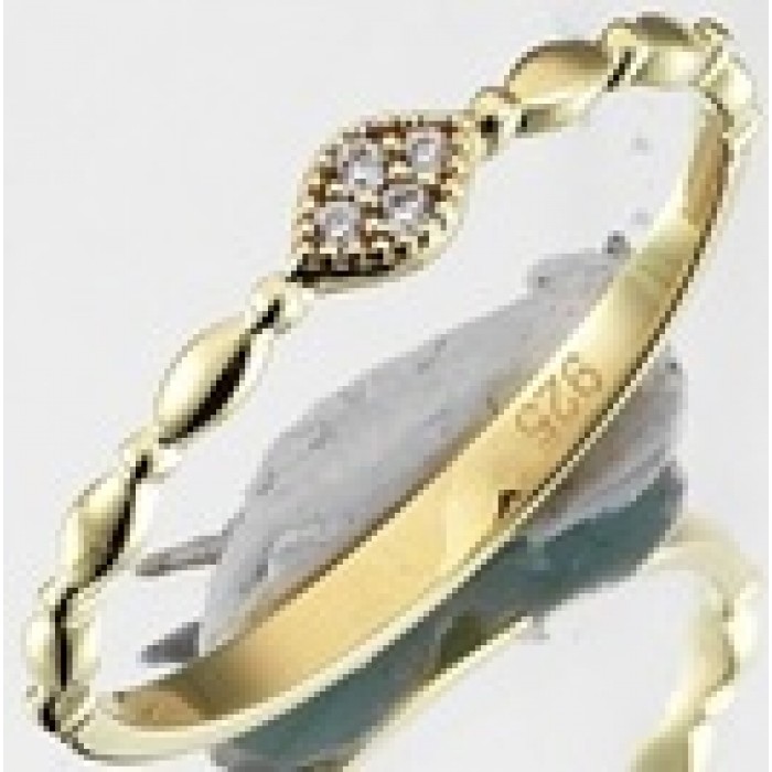  14K Gold Zircon stone Ring 1,04 gr 