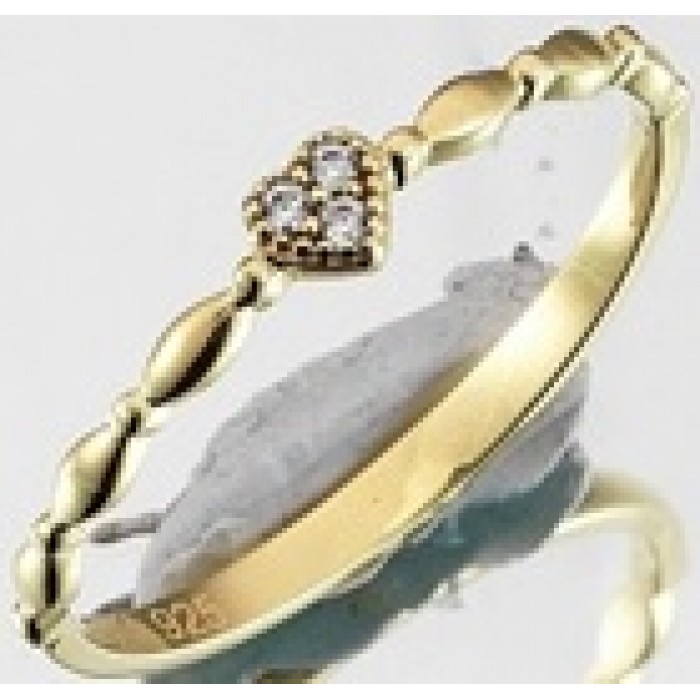  14K Gold Zircon stone Ring 1,02 gr 