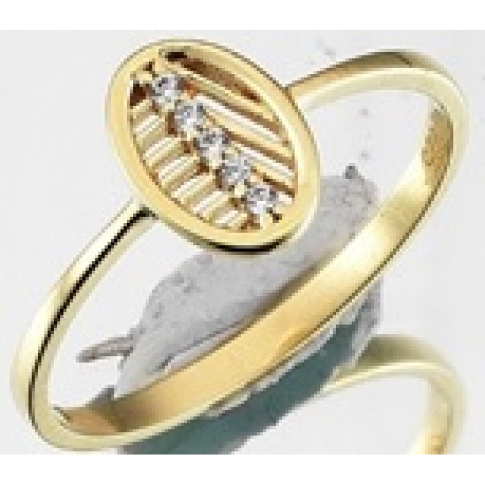  14K Gold Zircon stone Ring 1,37 gr 