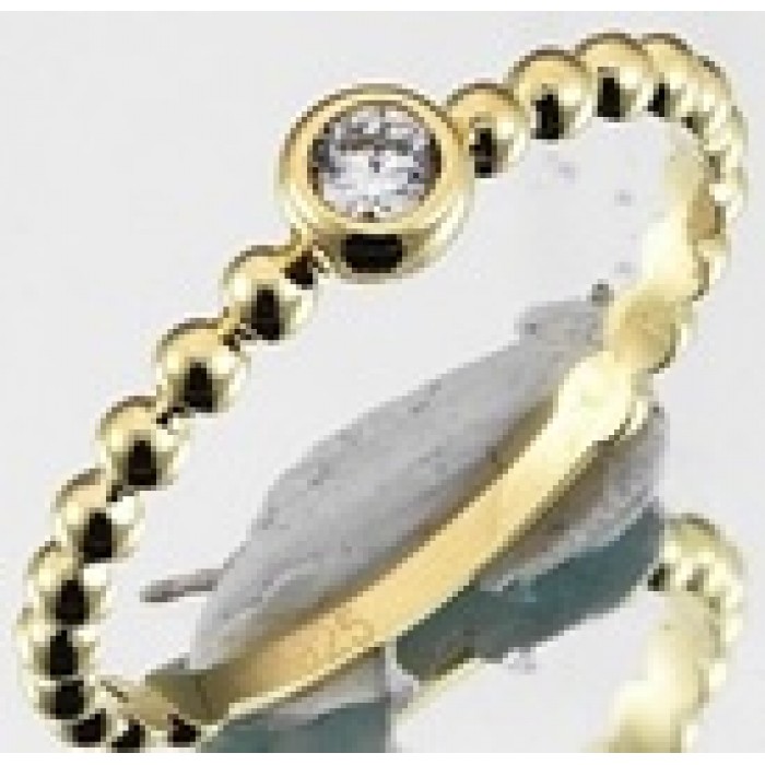  14K Gold Zircon stone Ring 1,3 gr 