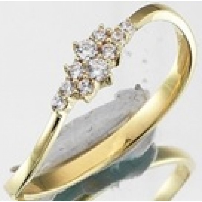  14K Gold Zircon stone Ring 1,14 gr 