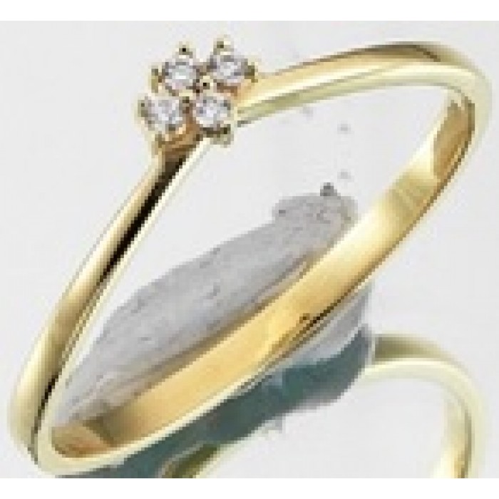  14K Gold Zircon stone Ring 1,11 gr 