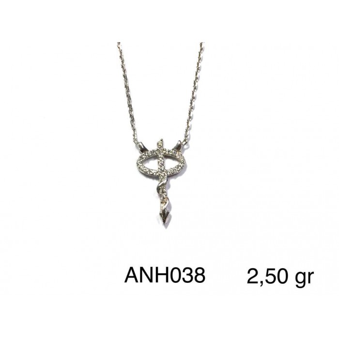 Silver    necklace    with    pendant                                          ANH038-925K