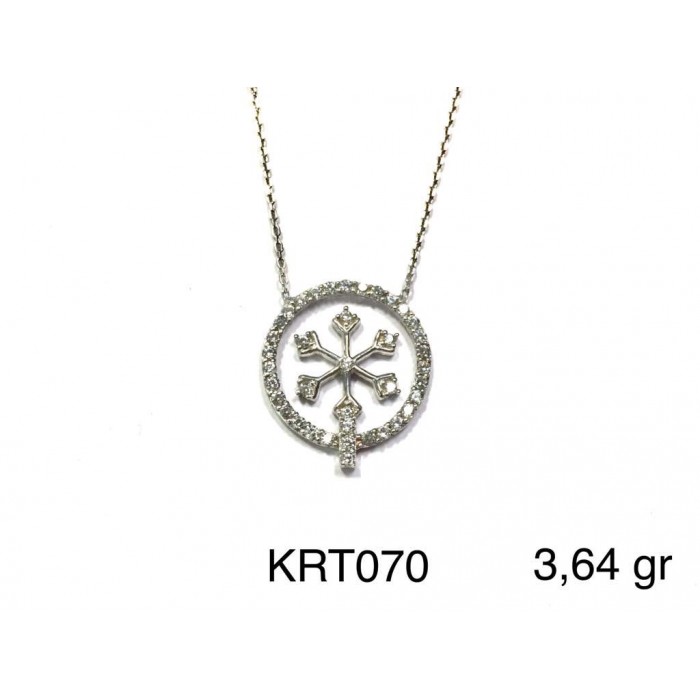 Silver    necklace    with    pendant                                     KRT070-925K