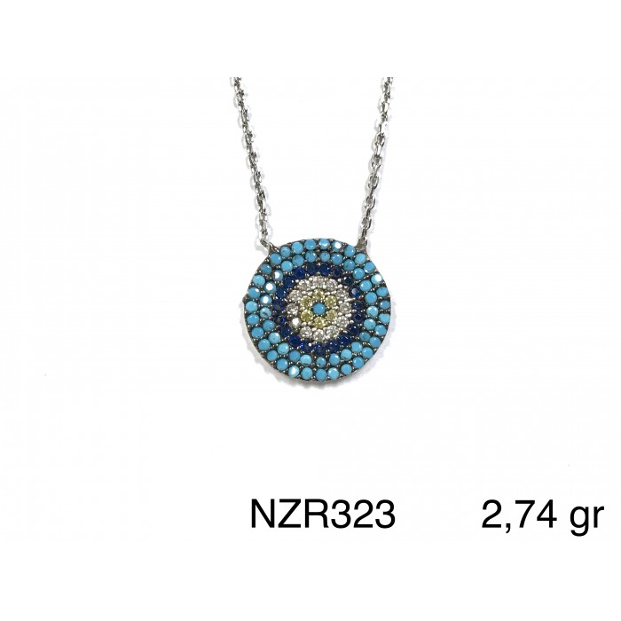 Silver    necklace    with    pendant                                     NZR323-925K