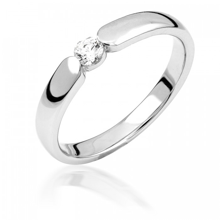 14K White Gold Engagement  Ring with diamond 0,5 ct