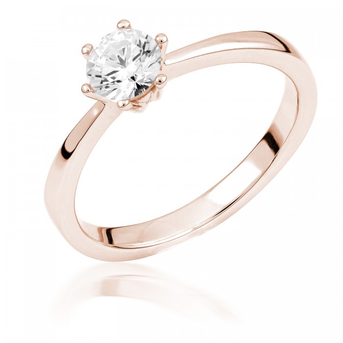  14K Rose Gold Engagement  Ring with diamond 0,5 ct